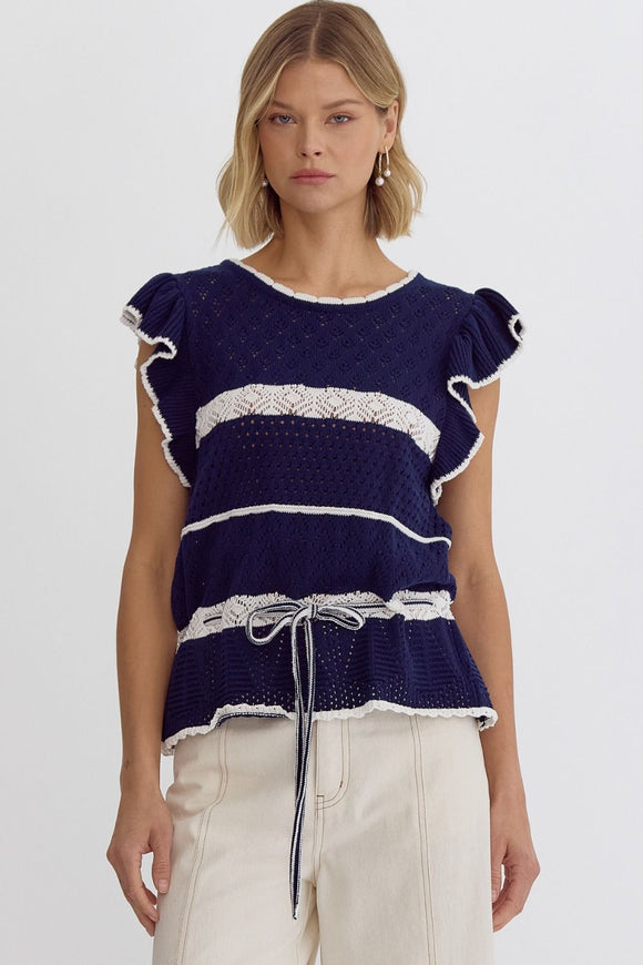 Knitted Ruffle Top