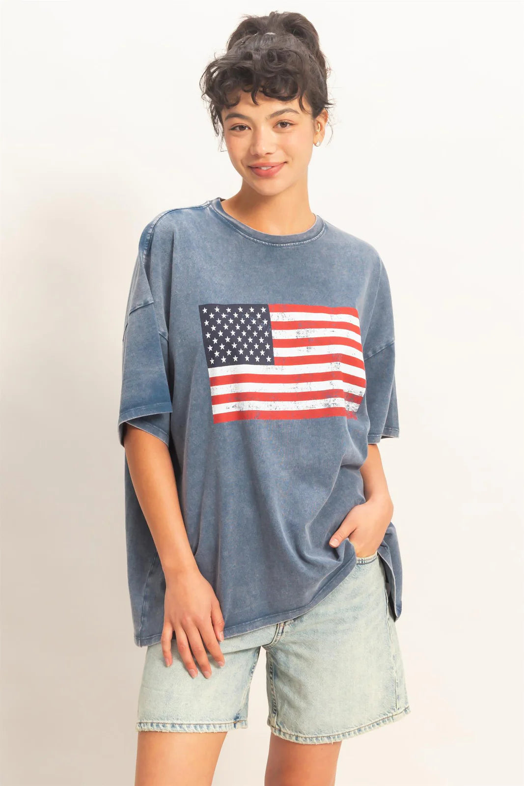Navy Flag Tee
