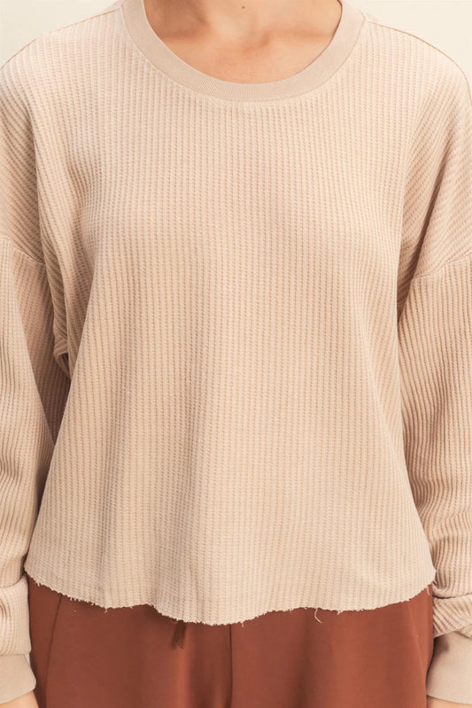 Waffle Long Sleeve Top