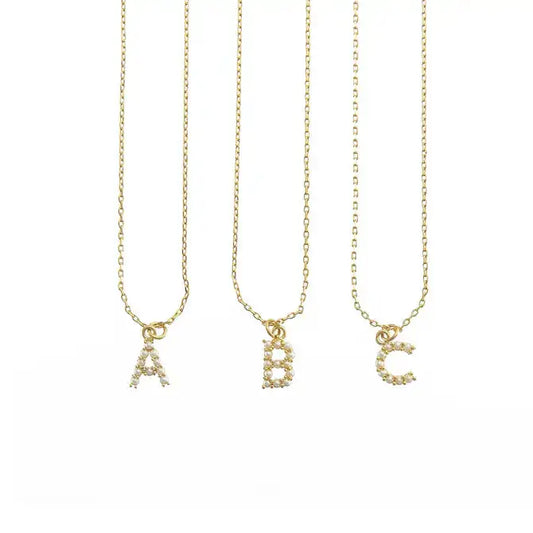 Pear Initial Necklace