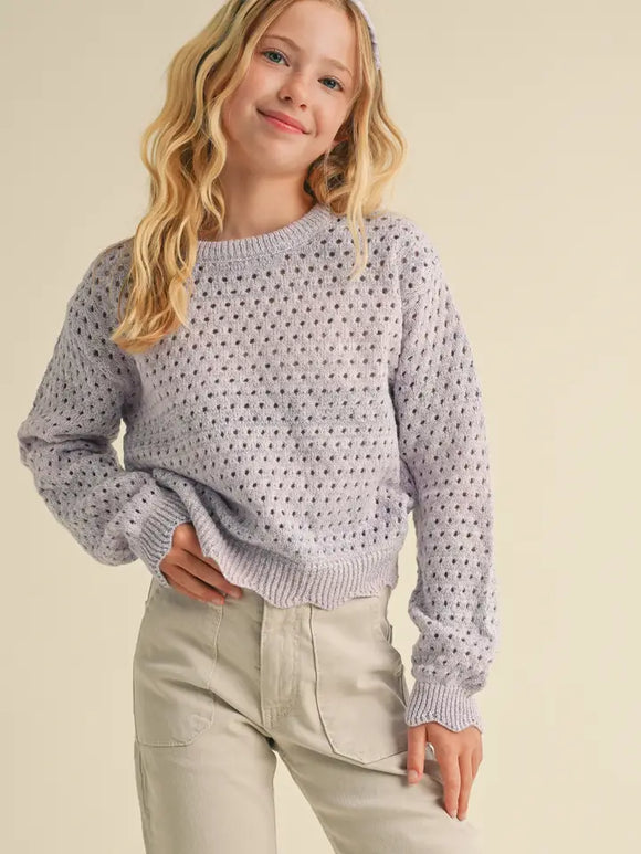 Open Knit Sweater (Tween)