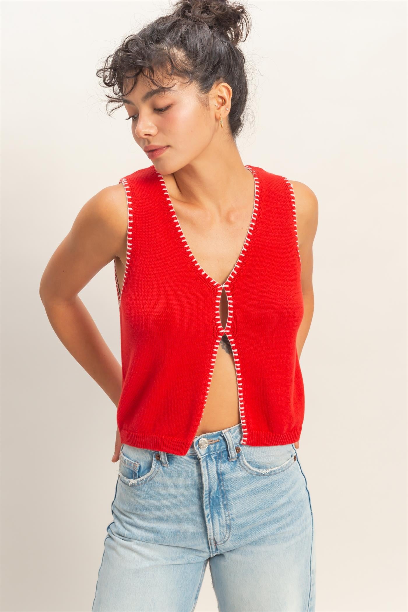 Blanket Stitch Vest