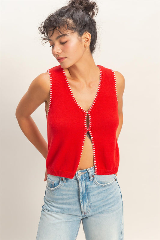 Blanket Stitch Vest