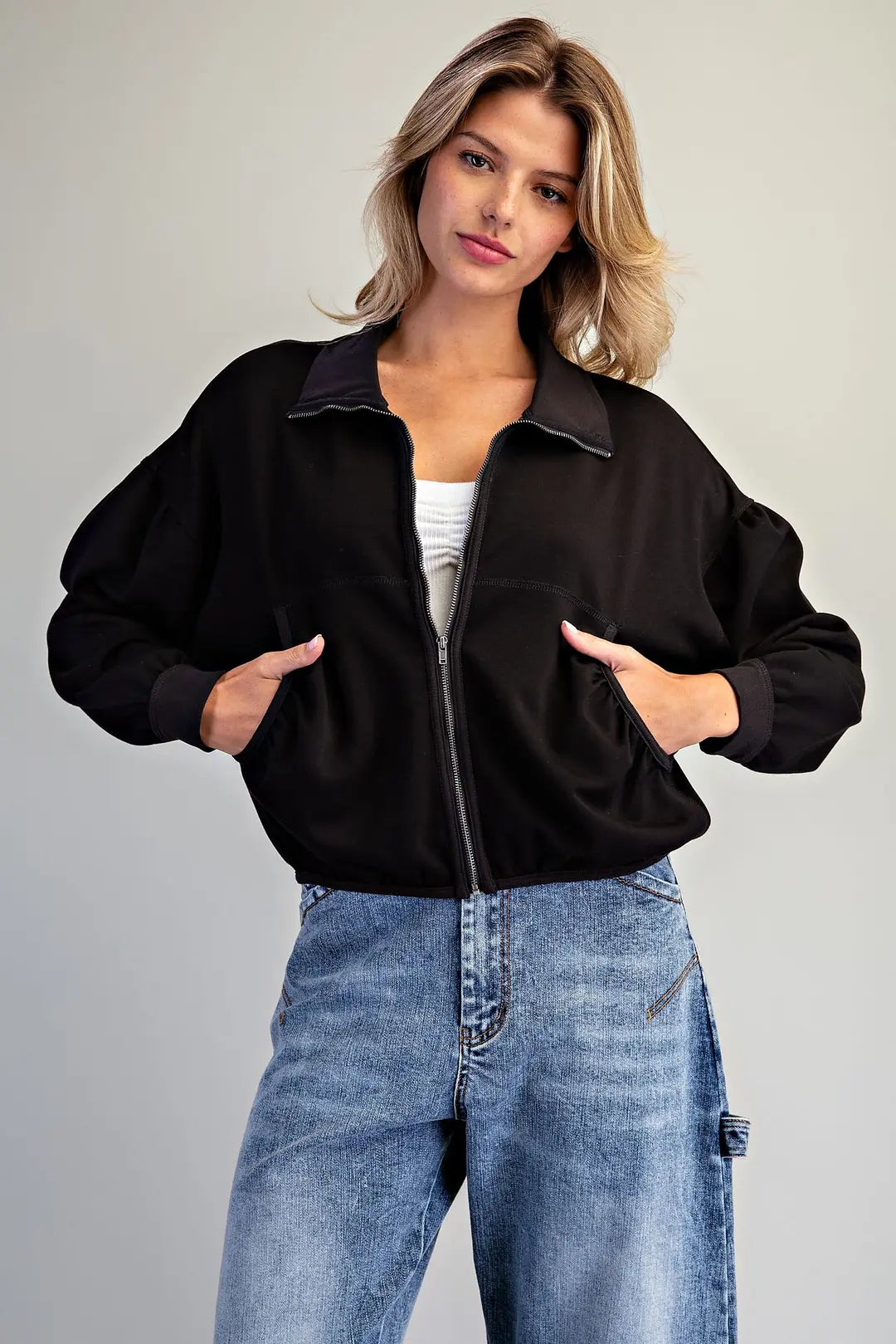 Ruched Pocket Jacket