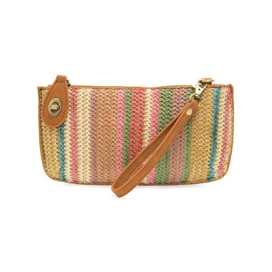 Solid Straw Mini Wristlet