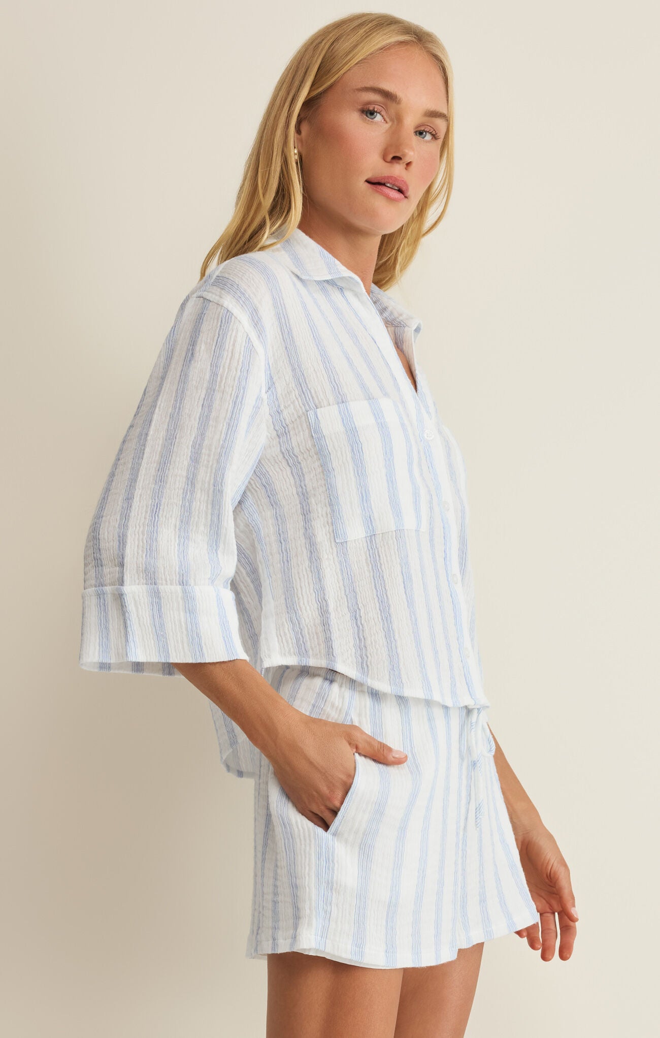 Daylight Striped Airy Short