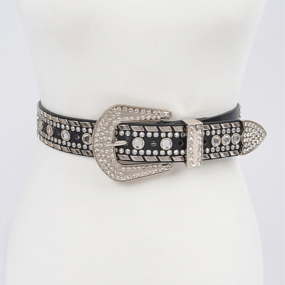 Rhinestone and Stud Belt