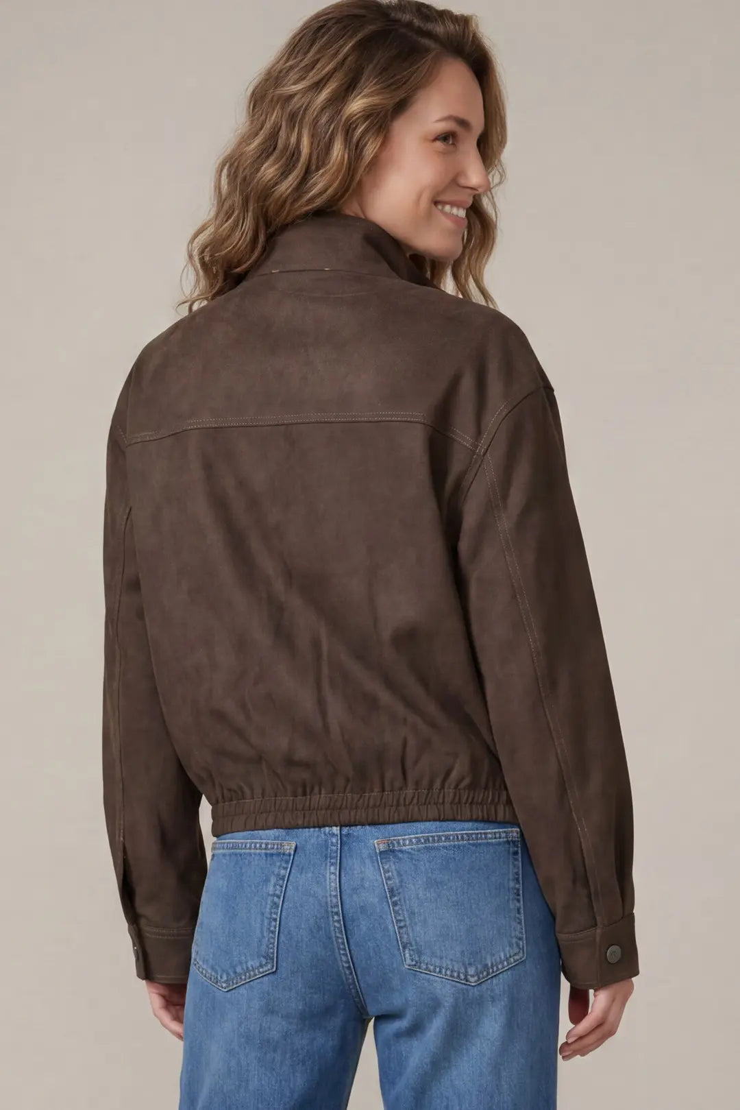 Brown Faux Suede