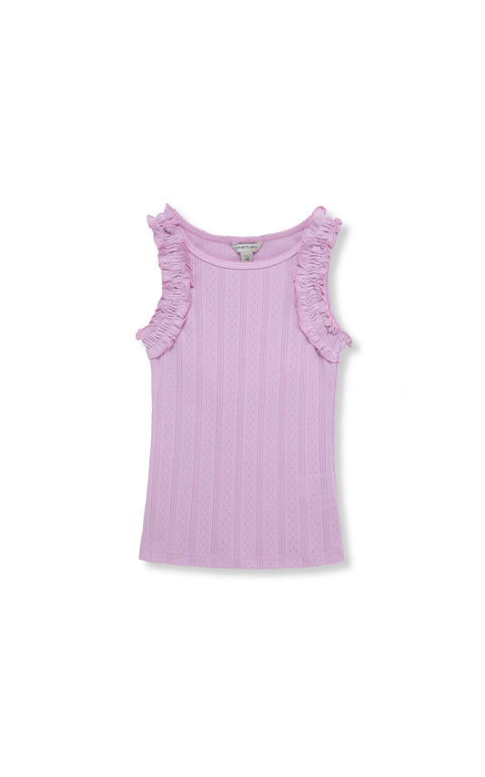 Youth Lilac Ruffle Tank