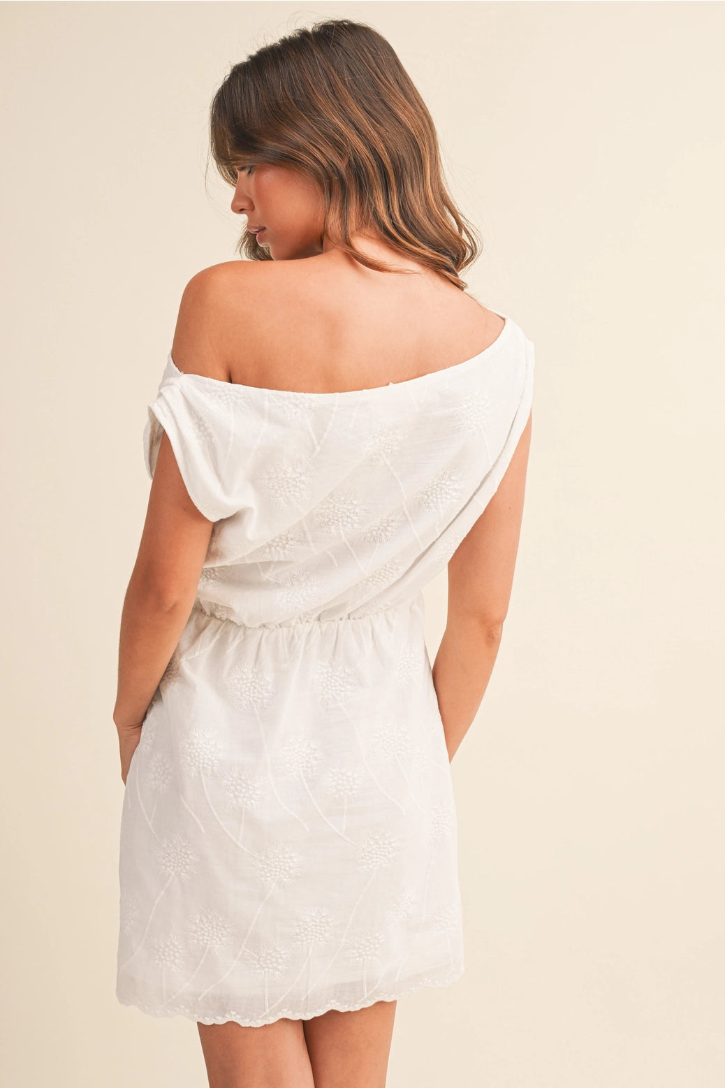 Off Shoulder Eyelet Mini