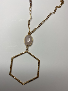 Pink Natural Stone Necklace