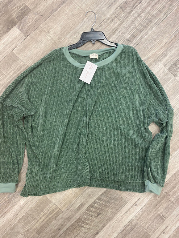 Olive Knit Top