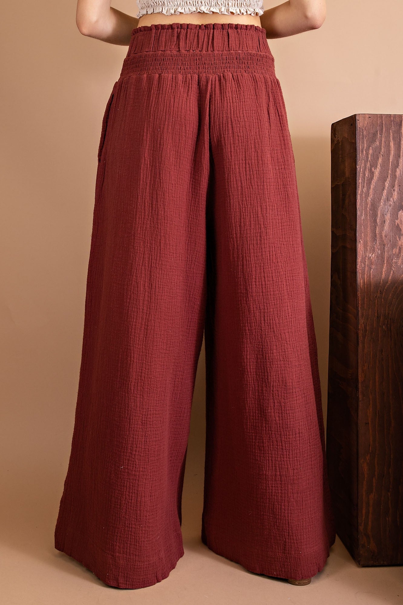 French Gauze Woven Pants