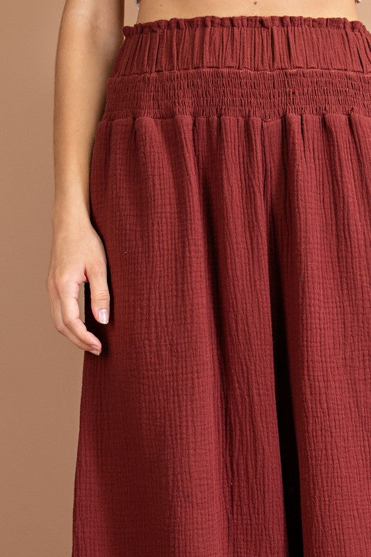 French Gauze Woven Pants