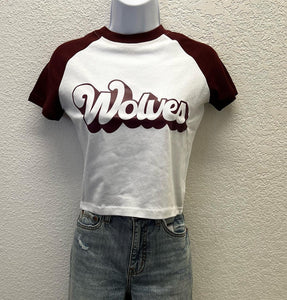 Wolves fitted cropped tee