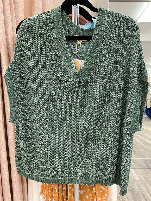 Green Off Shoulder Sweater
