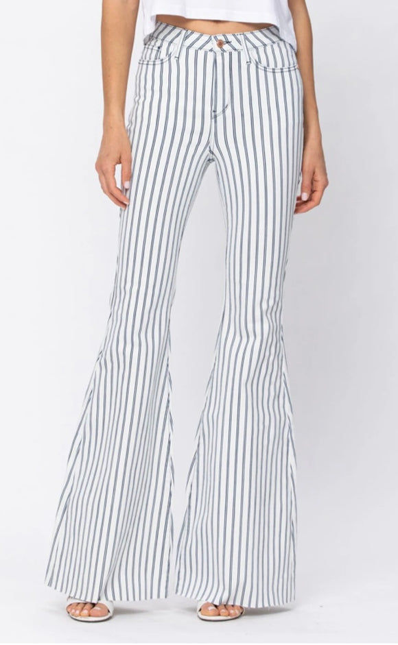 Striped Flare Jeans