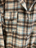 Teal and Brown Flannel Curvy