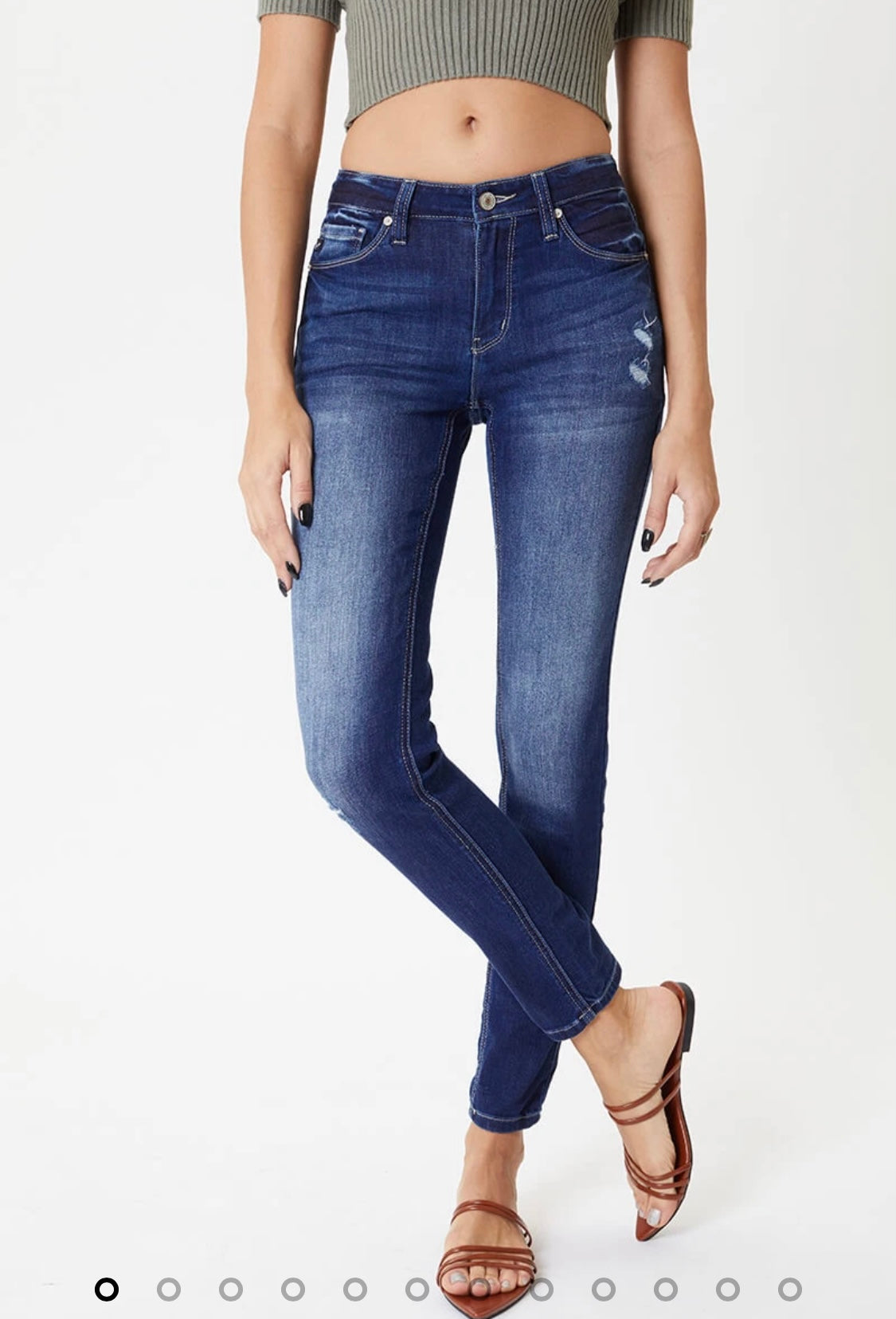 Mid Rise Crop Skinny Curvy