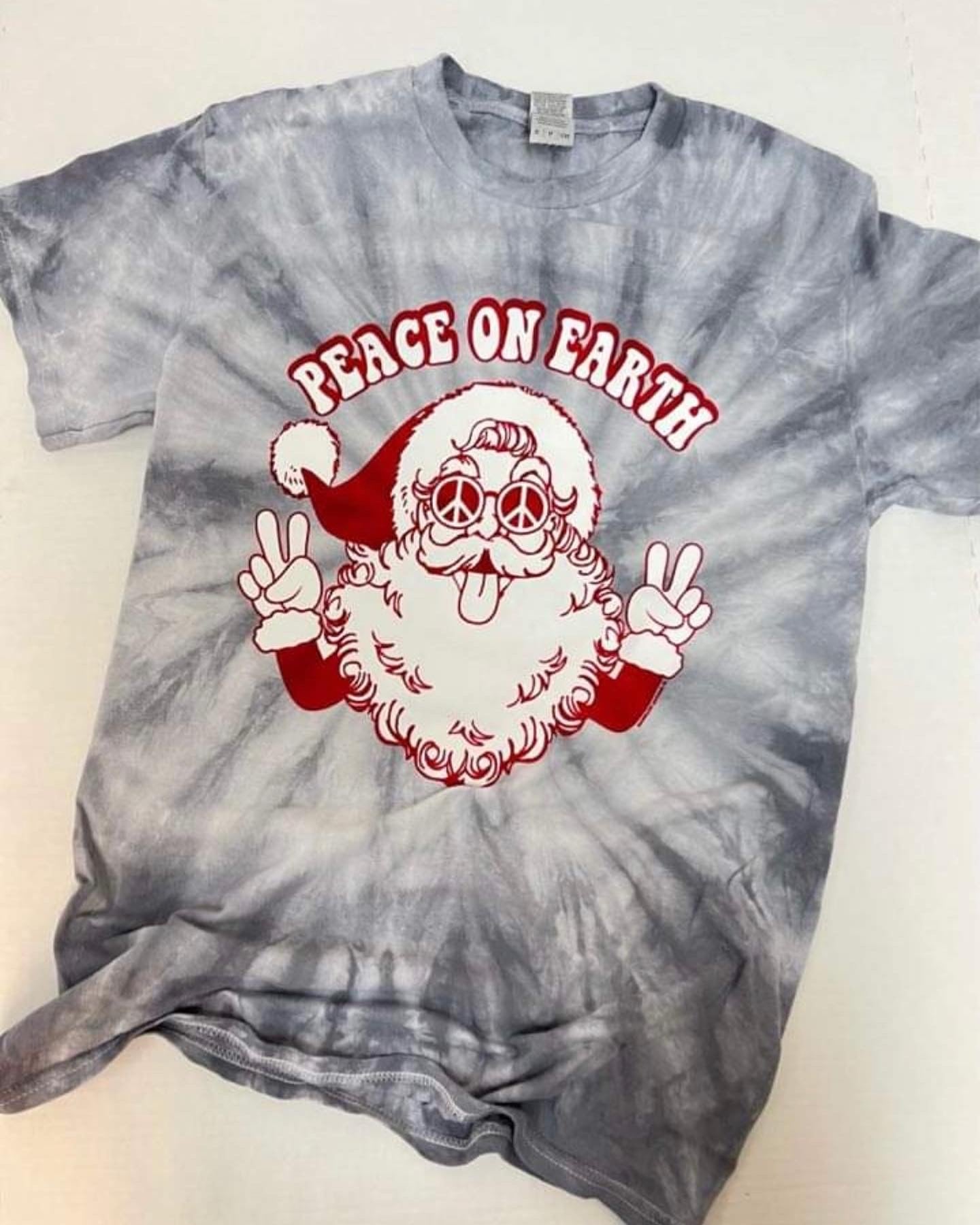 Peace On Earth Santa Tee