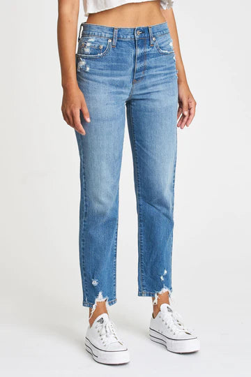 High rise straight leg jeans