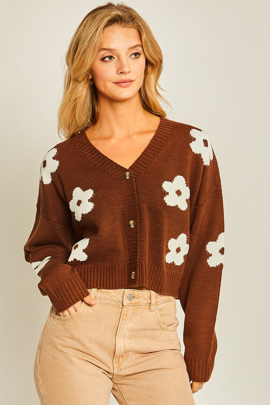 Floral Print Cardigan