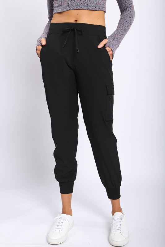 High Waisted Capri Joggers w/Pockets