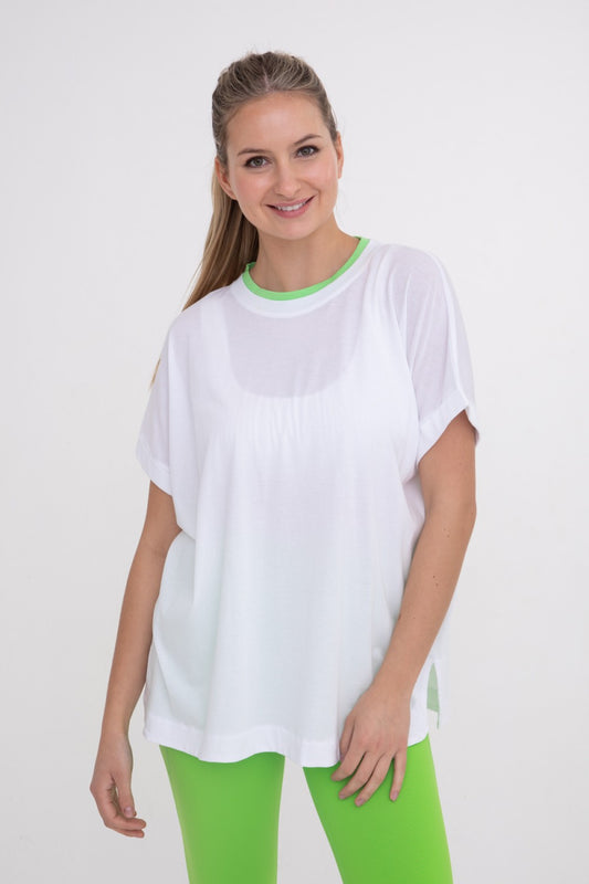 Mesh Back Short Sleeve Top
