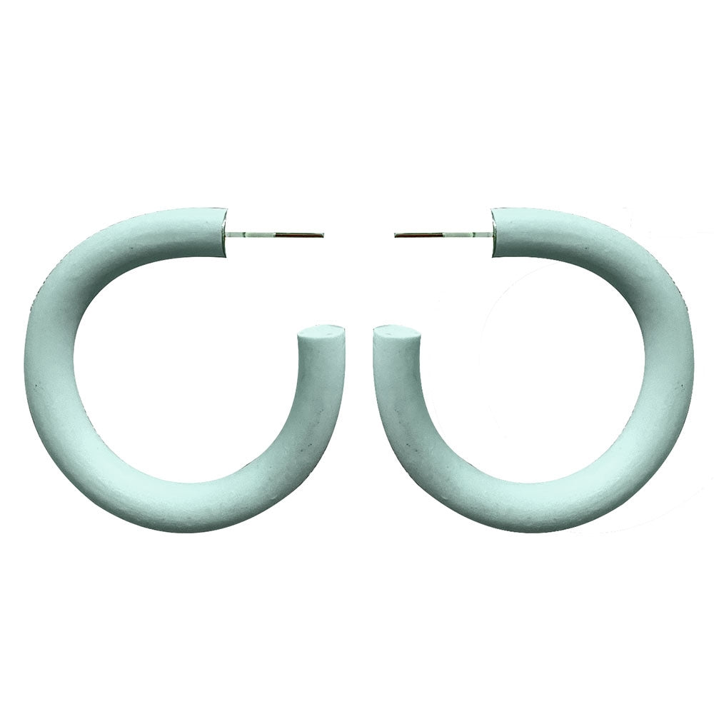 Light Blue Clay Hoops