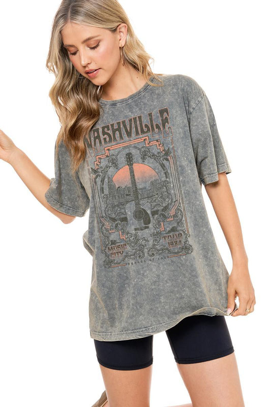 Nashville Music City Tour Graphic Tee