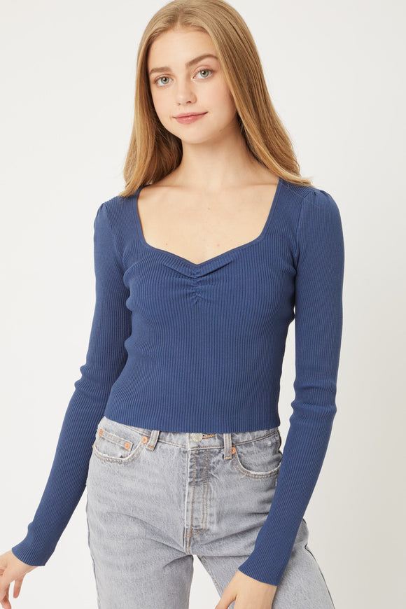 Ribbed Cropped Sweater