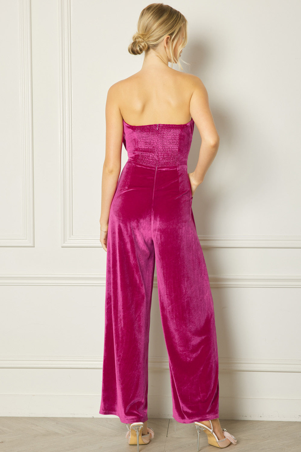 Velvet Wide Leg Jumpsuit