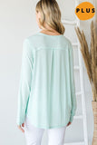 Knit Pocketed Layering Top Curvy