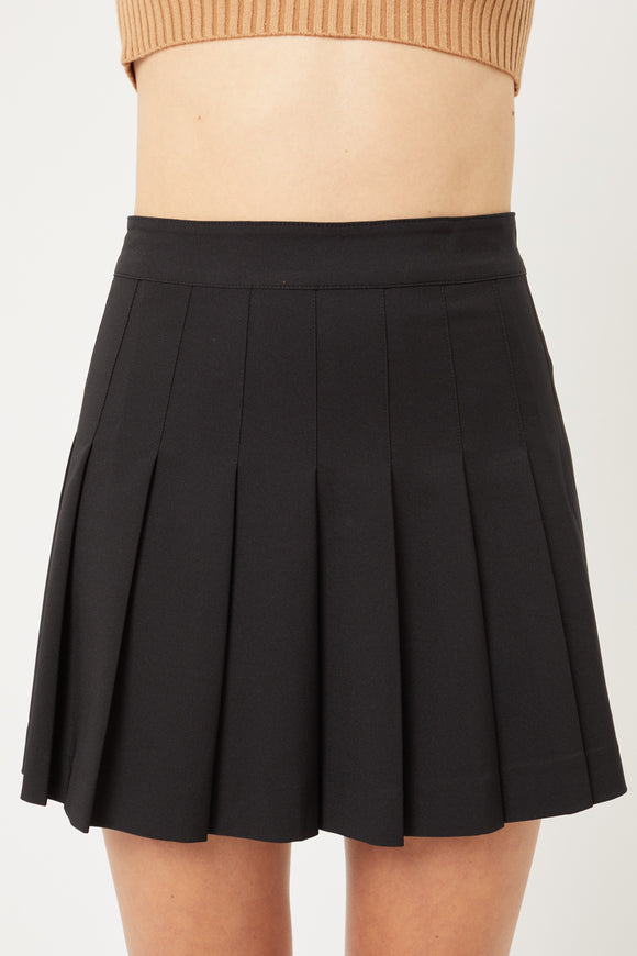 Midnight Pleated Mini Skirt