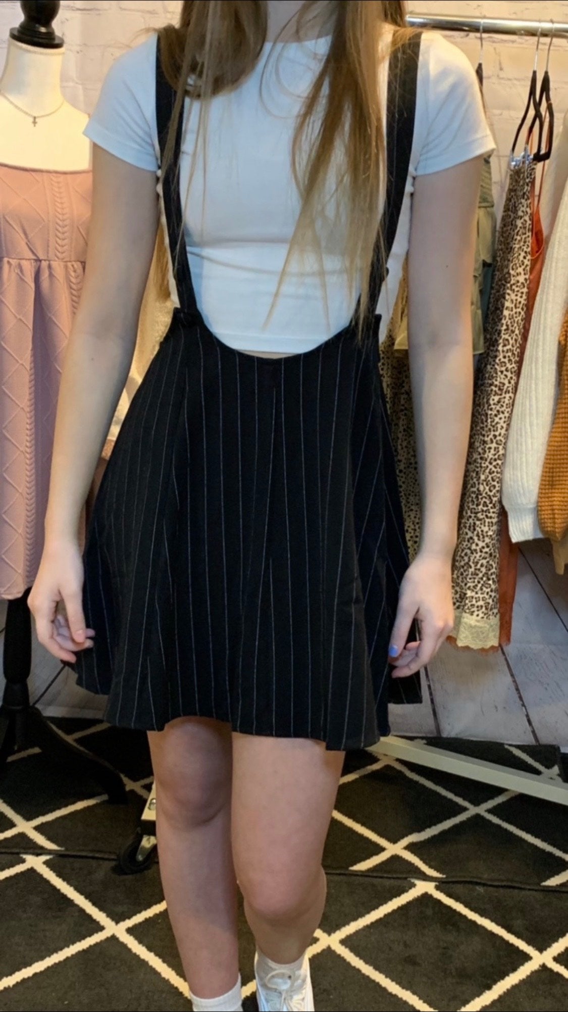 Striped Suspender Dress