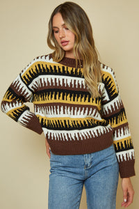 Brown Multi Sweater