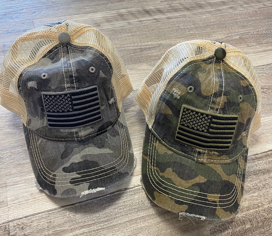 Camo Ponytail Cap