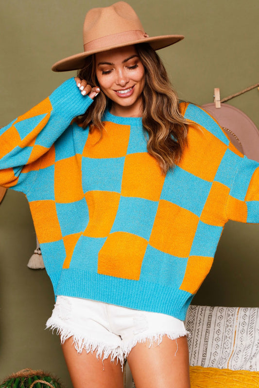 Checkerboard Sweater