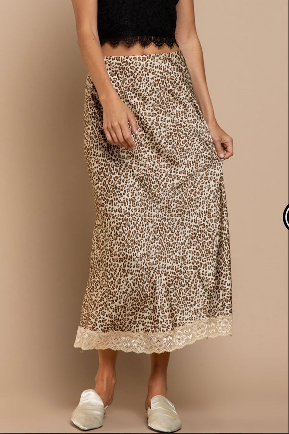 Wild About Cheetah Satin Skirt