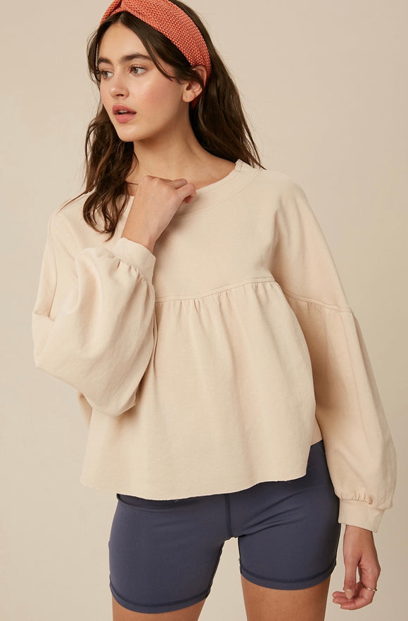 Ruffle Loose Fit Top