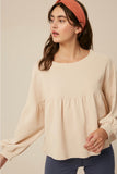 Ruffle Loose Fit Top
