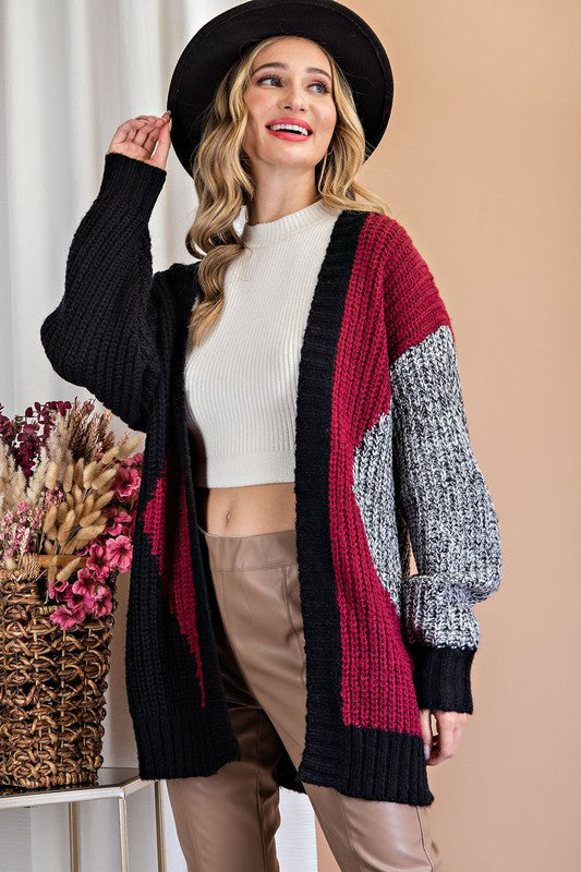 Cozy Colorblock Cardigan