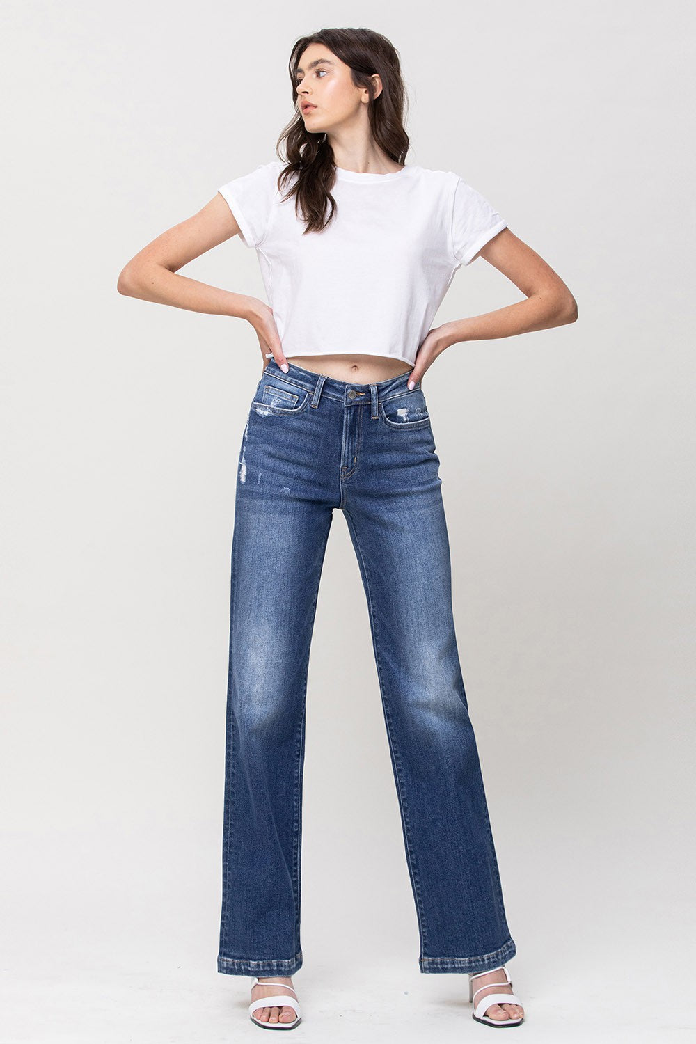 High Rise Wide Leg Denim