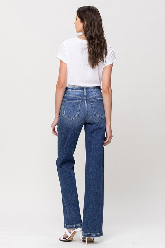 High Rise Wide Leg Denim