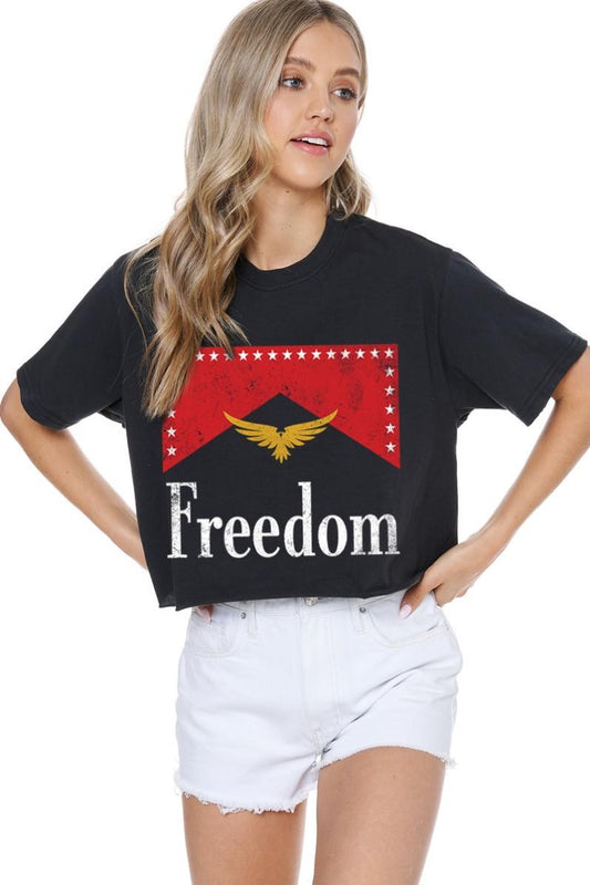 Freedom Graphic Cropped Tee