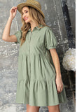 Olive Baby Doll Dress