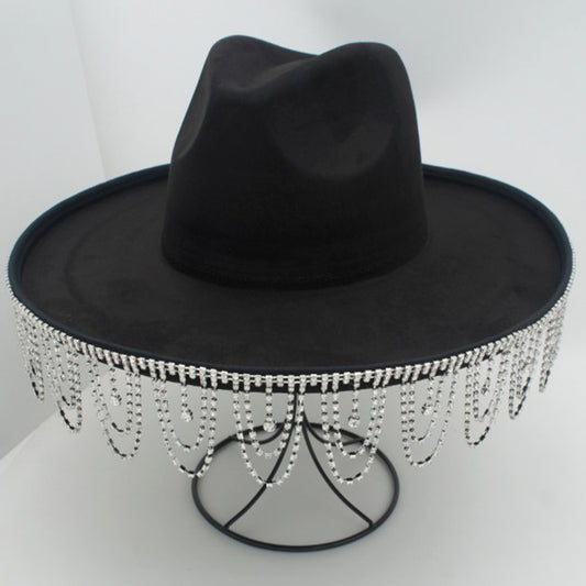 Rhinestone Dangle Hat