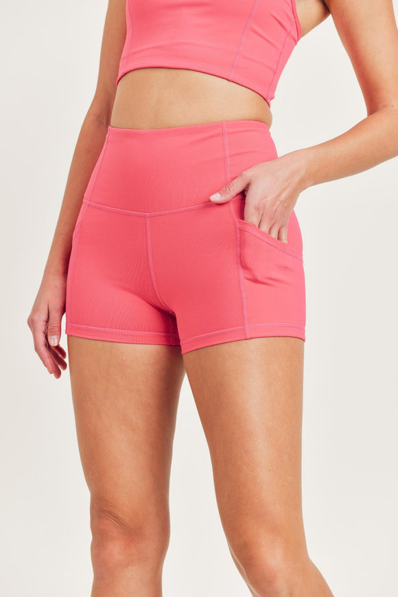 Hot Pink Athleisure Shorts
