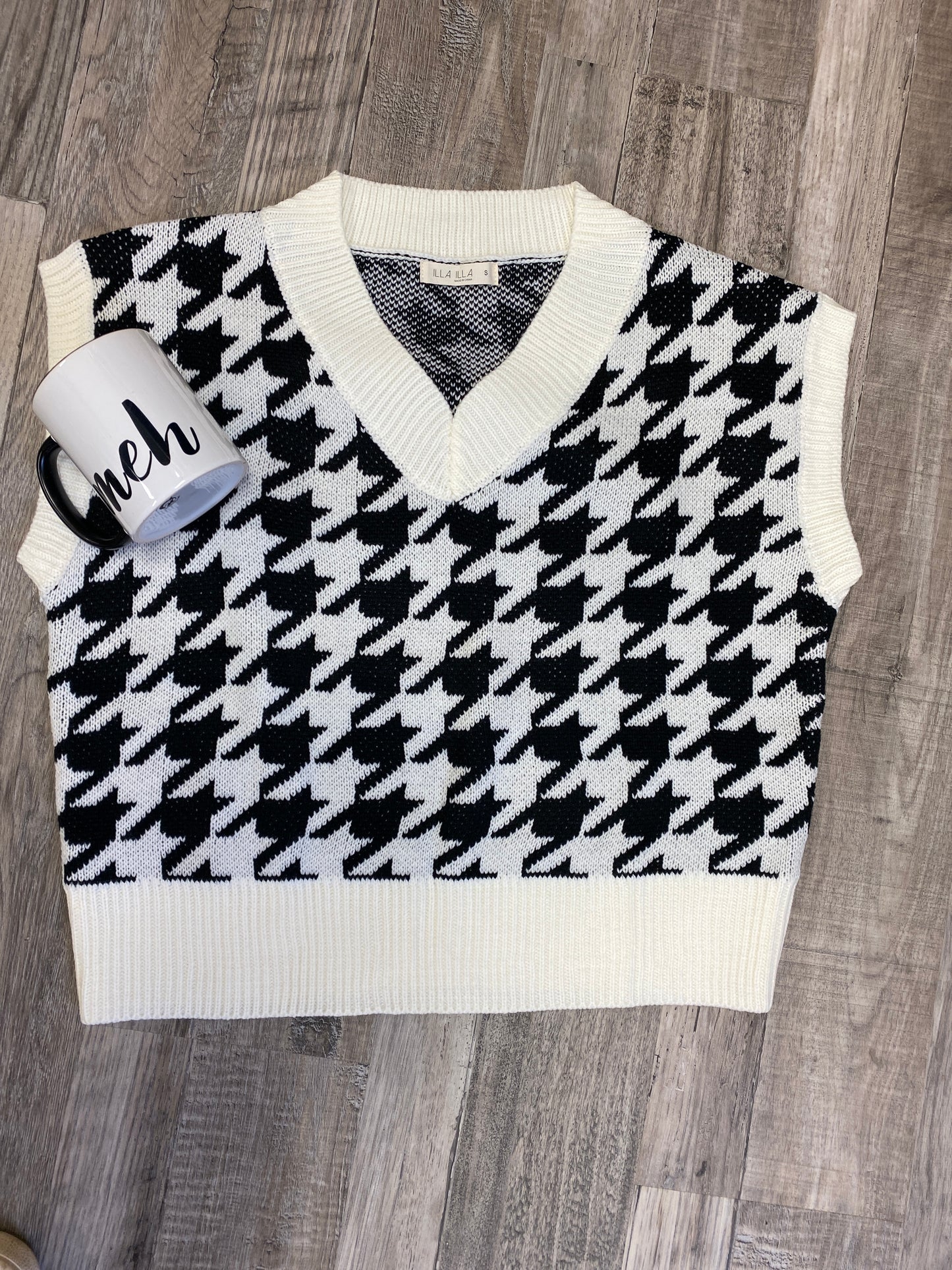 Houndstooth Sweater Vest