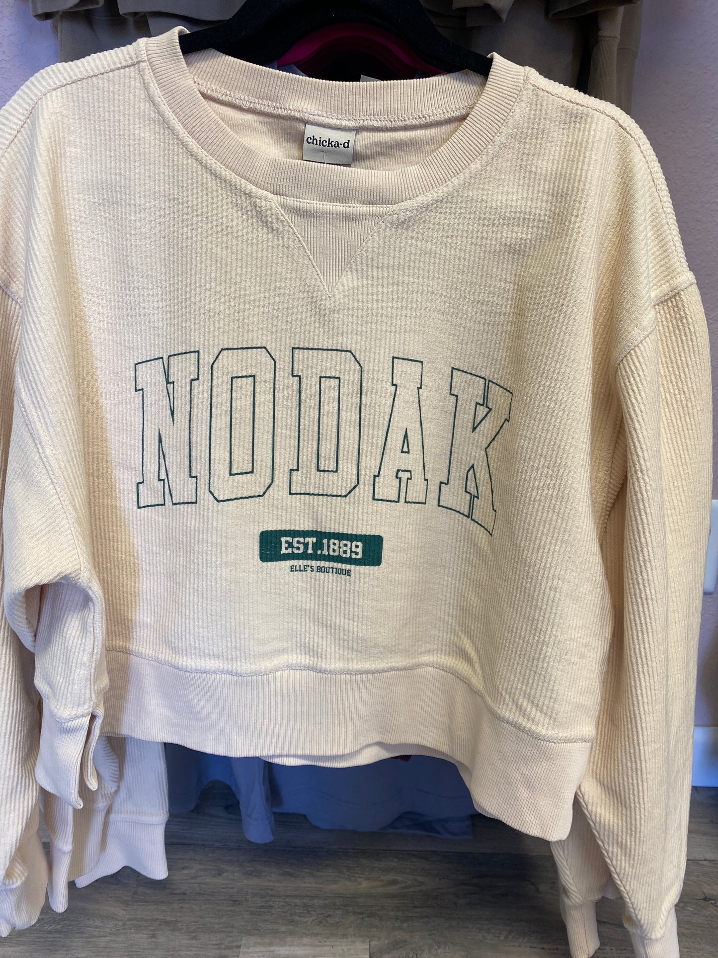 NoDak Cream Corded Crew